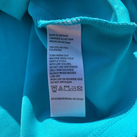 Izod Golf Blue Graphic Diamond Print Golf Polo Shirt - Picture 4 of 9